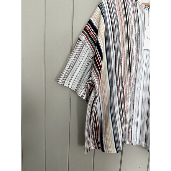 NWT Kowtow Library Tee L Large Short Sleeves Oversized Crew neck Library Stripe - Picture 3 of 9